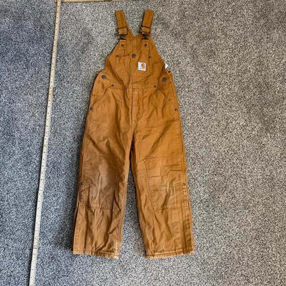 Carhartt Kids Insulated Duck Overalls Brown Size 5